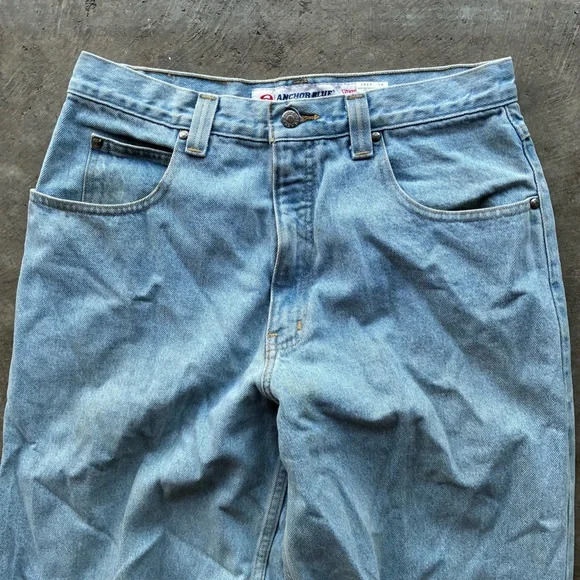 Y2K Anchor Blue Baggy Jeans - Picture 3 of 7